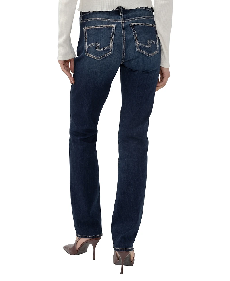 Silver Jeans Co. Women's Elyse Mid-Rise Straight-Leg