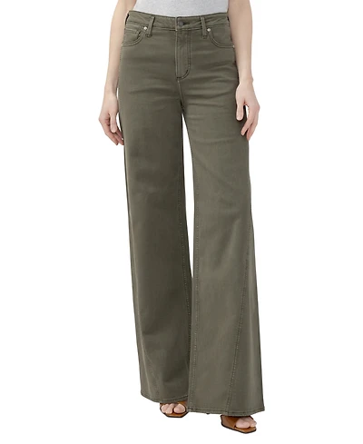 Silver Jeans Co. Women's Isbister High-Rise Wide-Leg Cotton-Blend