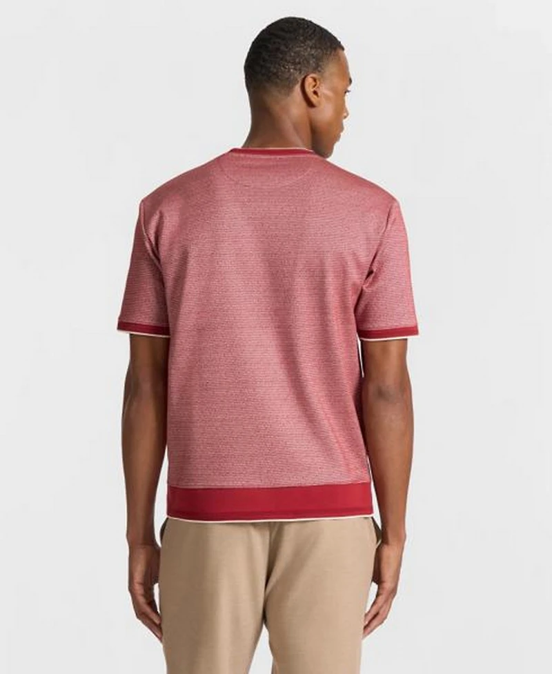 Ted by Baker Men's Berkeley Jacquard Ribbed Crewneck T-Shirt