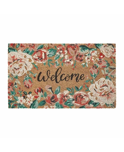 Vcny Home Traditional Welcome Outdoor Coir Doormat, 18" x 30"