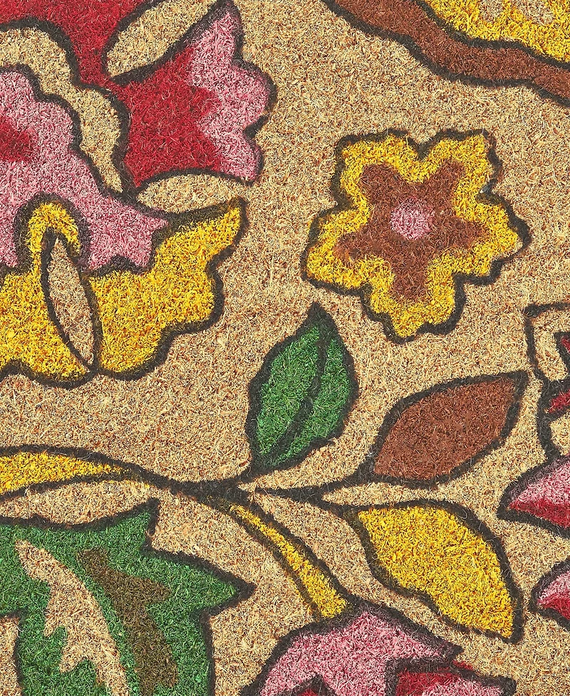 Vcny Home Spring Bliss Floral Outdoor Coir Doormat, 18" x 30"