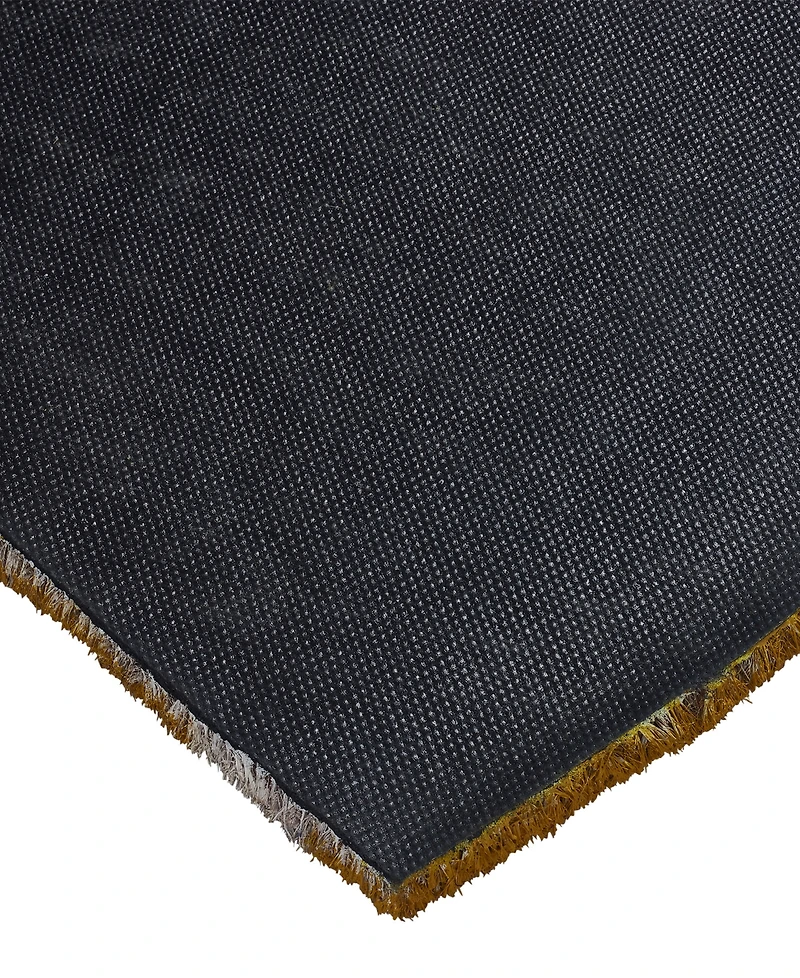 Vcny Home Lemon Half Circle Outdoor Coir Doormat, 18" x 30"