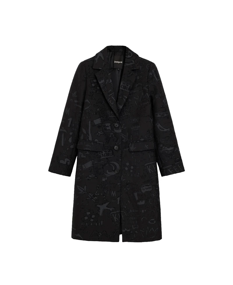 Desigual Women's Midi Printed Coat
