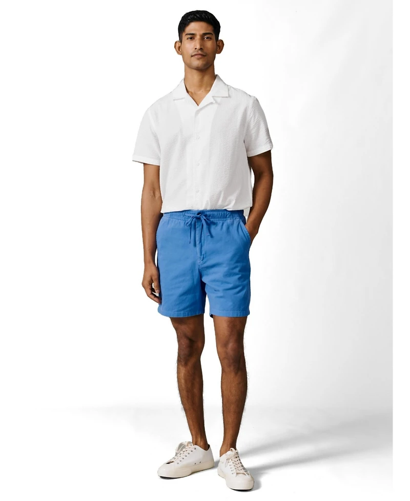 Aubin Men's Allanby Drawstring Cotton Shorts, 6.3" Inseam