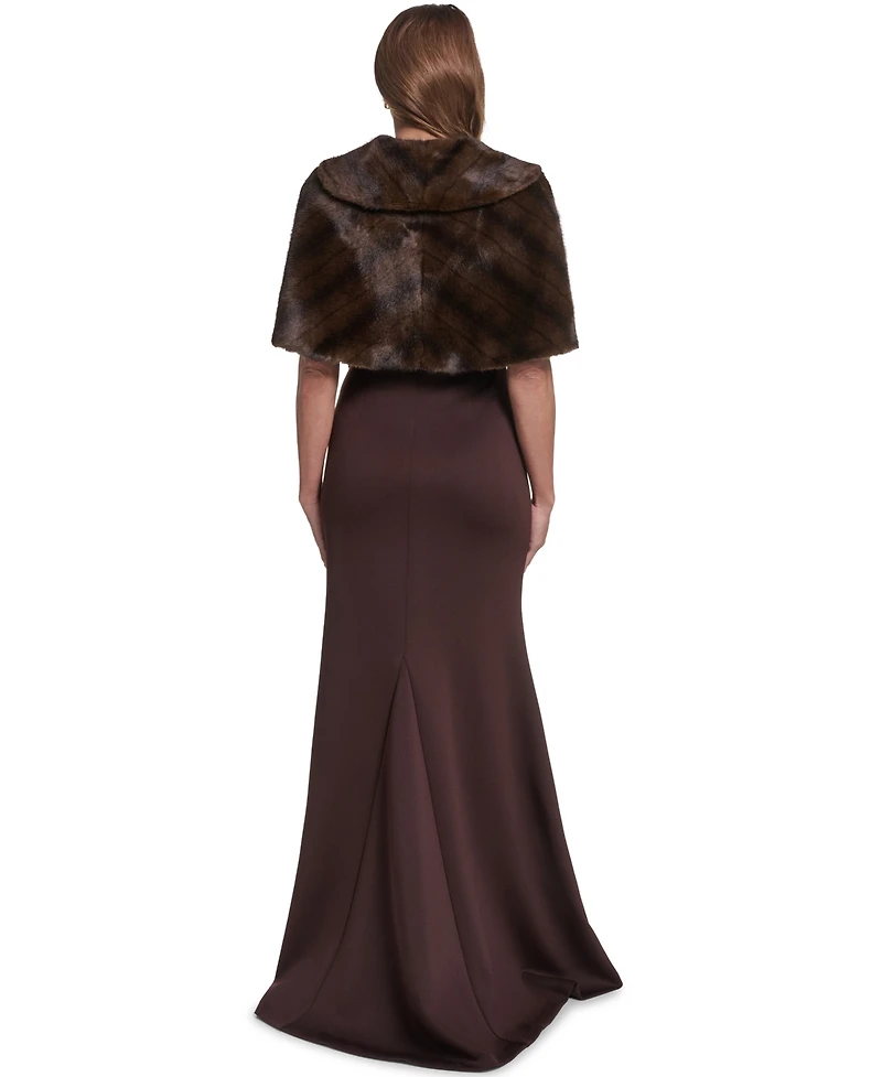 Eliza J Faux-Fur Shrug