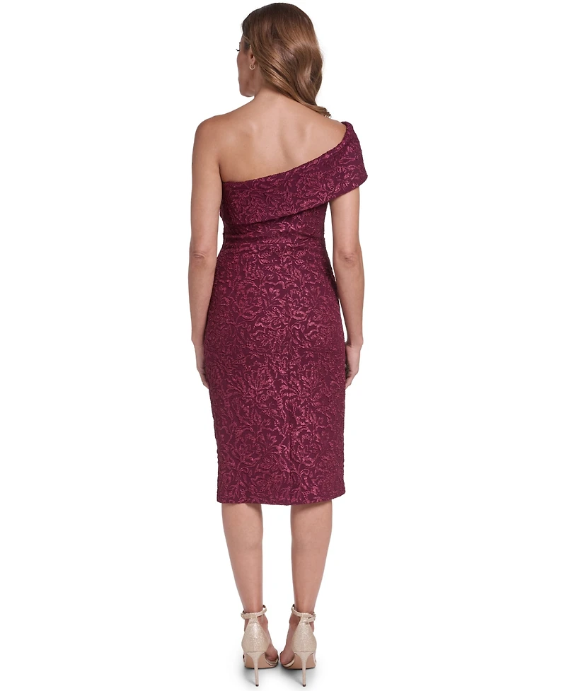 Eliza J Women's One-Shoulder Floral Midi Dress