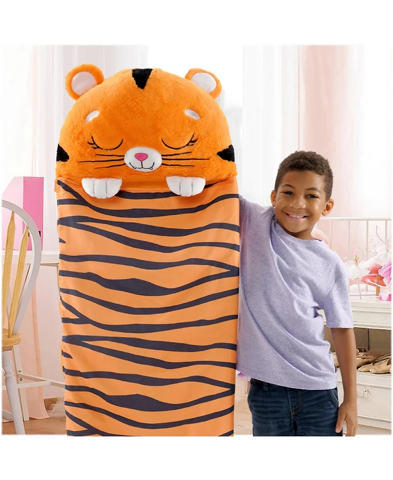 Happy Nappers Tiger Tobi Large Weighted Pillow and Sleepy Sack