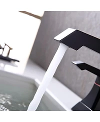 Phying 2-Handle Bathroom Faucet Heavy Duty Deck Mounted Lavatory Sink Faucet Modern Style Basin Mixer Tap for Bathroom Vanity