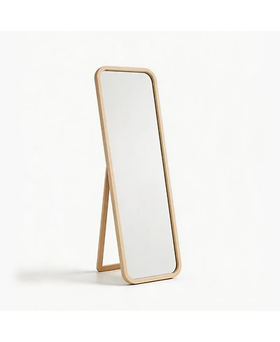 Phying Full Length Mirror 2-in-1 Freestanding and Wall Mounted Dressing Mirror Sturdy Wood Frame Floor Body Mirror for Bedroom Living Room