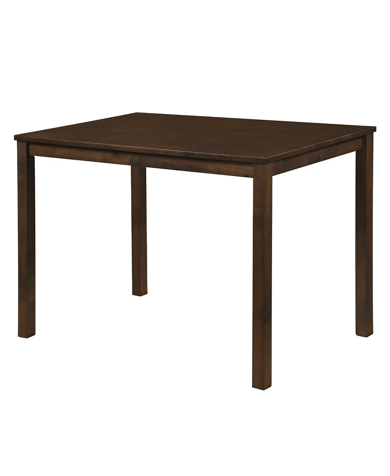 Gymax Farmhouse Kitchen Table Rectangular Dining Table with Solid Rubber Wood Frame