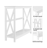 Slickblue Design Console Table with Lower Shelf for Entryway Storage