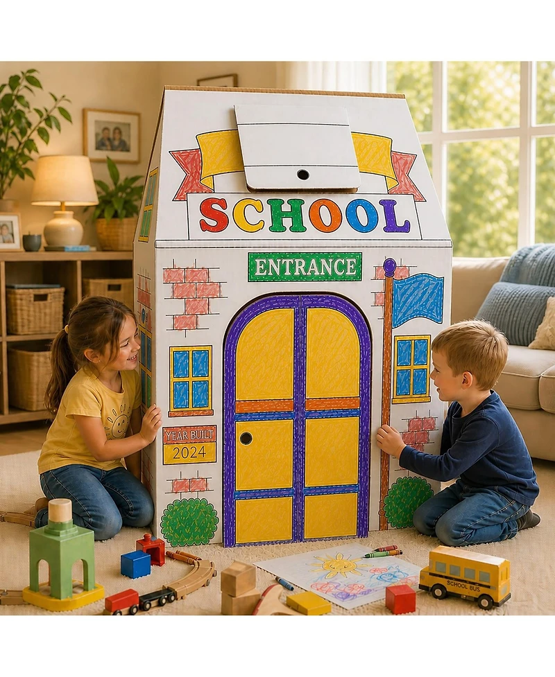 Easy Playhouse School Diy Decorating Playhouse, 48"H