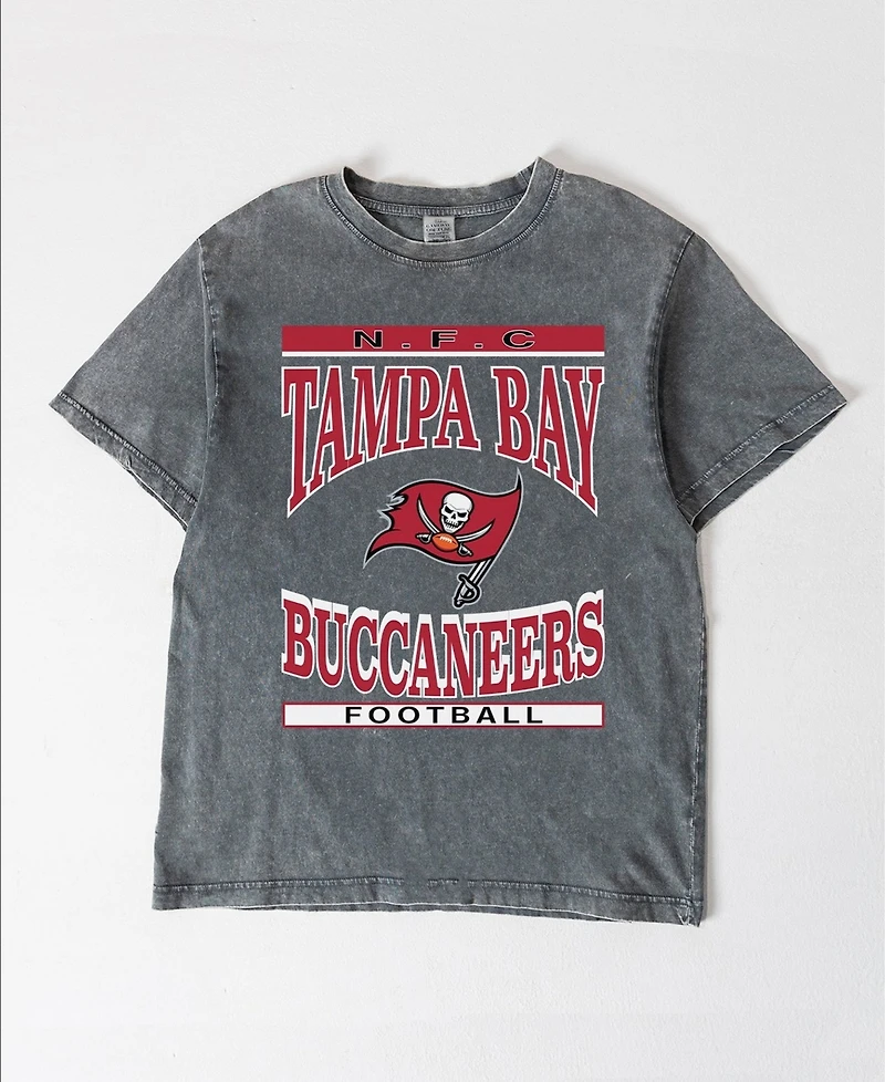 Gameday Couture Women's Gray Tampa Bay Buccaneers Oversized Classic Grind Washed T-Shirt
