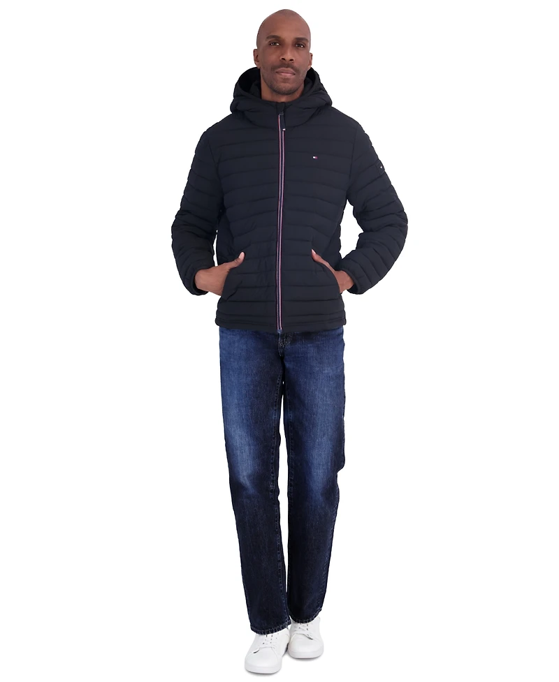 Tommy Hilfiger Men's Stretch Hooded Packable Jacket