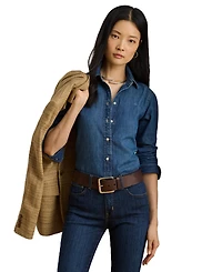 Lauren Ralph Women's Straight-Fit Denim Shirt