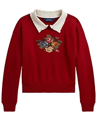 Polo Ralph Lauren Girls' 7-16 Collared Fleece Sweatshirt