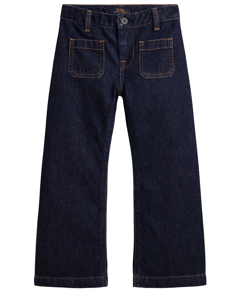 Polo Ralph Lauren Girls' 2T-6X Logo Flared Jeans