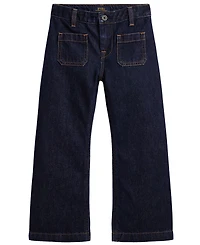 Polo Ralph Lauren Girls' 2T-6X Logo Flared Jeans