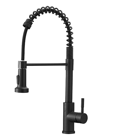 Thirtypeachy Touchless Pull-Down Kitchen Faucet, Single Handle Brass Faucet with Motion Sensor, 360degree(s) Swivel Sprayer