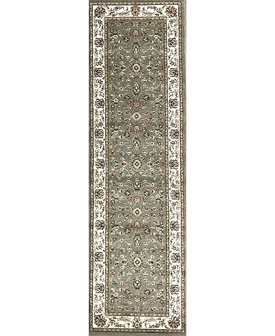 Closeout! Km Home Pesaro Isfahan Sage 2'2" x 7'7" Runner Area Rug