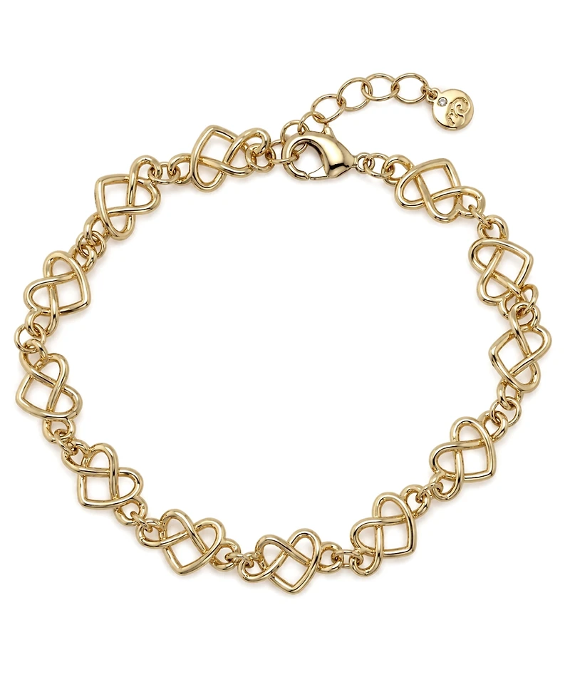 And Now This Silver and Gold Infinity Heart Link Bracelet