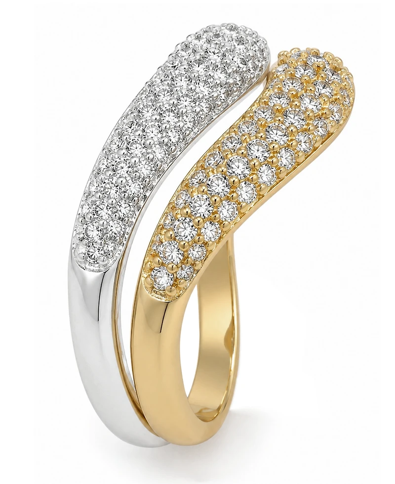 And Now This Cubic Zirconia Duo Stack Ring