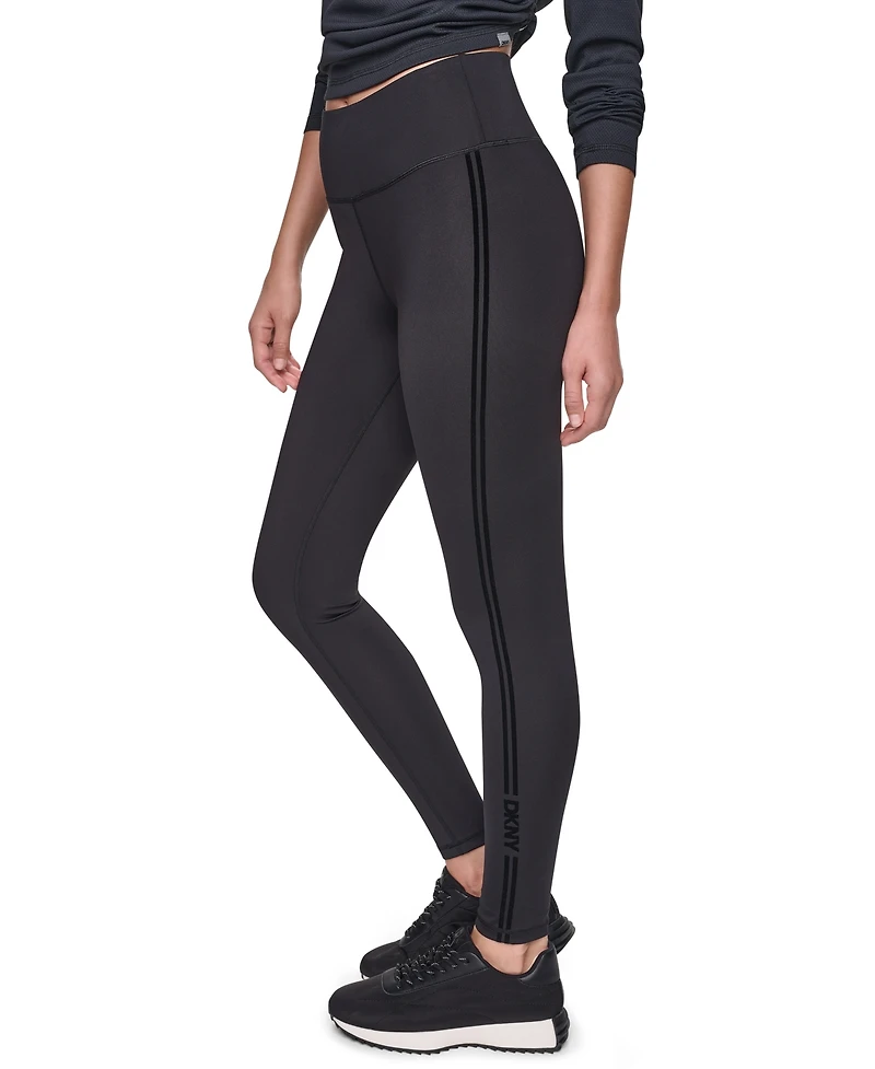 Dkny Sport Women's Flocked Subtle Shine High-Waist 7/8 Legging