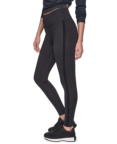 Dkny Sport Women's Flocked Subtle Shine High-Waist 7/8 Legging