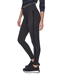Dkny Sport Women's Flocked Subtle Shine High-Waist 7/8 Legging