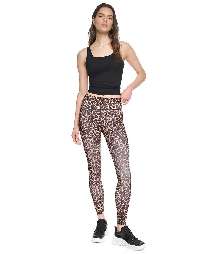 Dkny Sport Women's High-Waist 7/8 Leggings with Floating Pockets