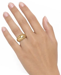 And Now This Silver Plated or 18k Gold Brass Dome Ring