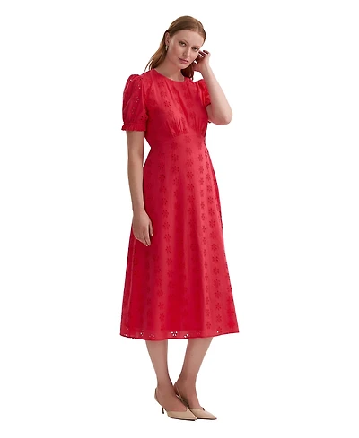 Finery London Women's Mela Cotton Midi Tea Dress