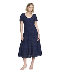 Finery London Women's Jemma Cotton Broderie Tiered Midi Dress