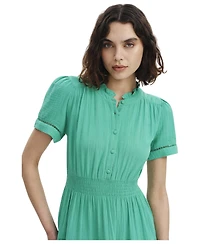 Finery London Women's Natalia Cotton Cheesecloth Midi Dress