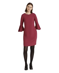 Finery London Women's Izzy Rich Crepe Long Sleeve Short Dress