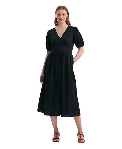 Finery London Women's Addison Cotton Midi Tea Dress