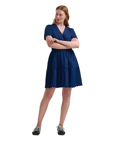 Finery London Women's Reece Ric Rac Trim Cotton Short Dress