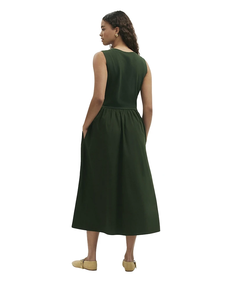 Finery London Women's Georgie Cotton Sleeveless Midi Dress