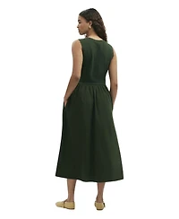 Finery London Women's Georgie Cotton Sleeveless Midi Dress