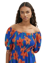 Finery London Women's Enzo Short Sleeve Floral Midi Dress