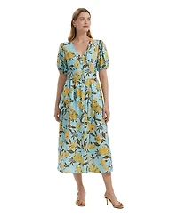 Finery London Women's Addison Floral Linen Blend Midi Dress