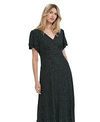 Finery London Women's Saskia Polka Dot Midi Tea Dress