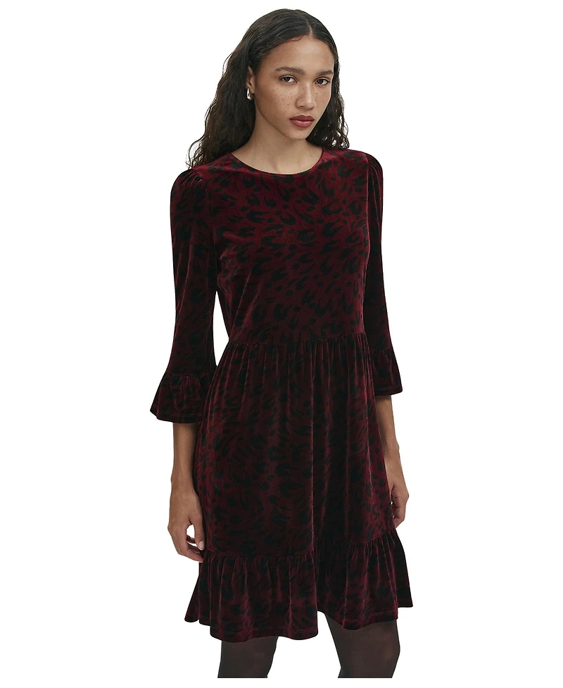 Finery London Women's Cammie Velvet Short Dress