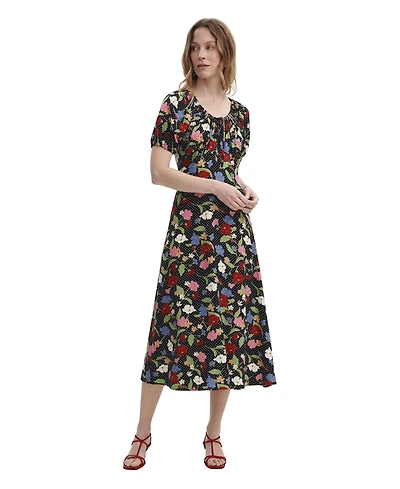 Finery London Women's Jada Puff Sleeve Midi Dress