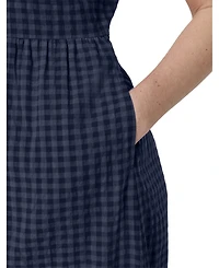Finery London Women's Cara Gingham Seersucker Midi Dress
