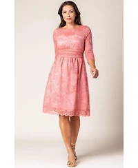 Kiyonna Women's Luna Lace Cocktail Midi Dress