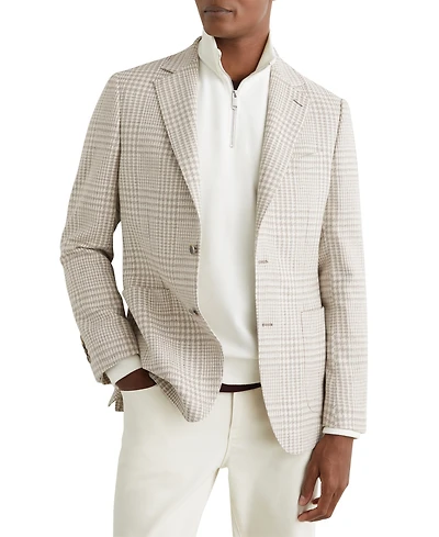 Reiss Men's Bardo Cotton-Wool Blend Classic-Fit Check Blazer