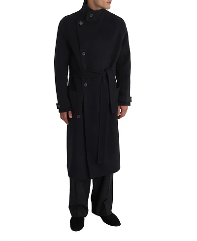 Reiss Men's Selation Wool-Blend Blindseam Belted Overcoat