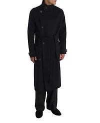 Reiss Men's Selation Wool-Blend Blindseam Belted Overcoat