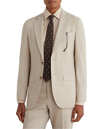 Reiss Men's Vita Wool-Blend Pin-Check Single-Breasted Classic-Fit Blazer